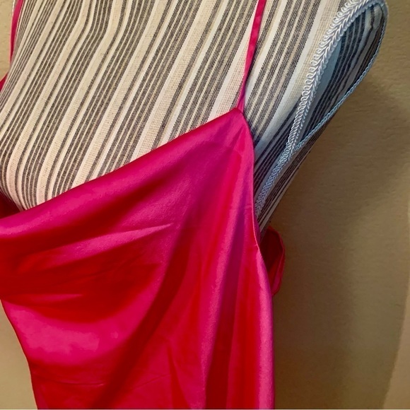 NWT Cami XXL The Drop Christy Cami Hot Pink Satin Adjustable Spaghetti Straps - Picture 10 of 16